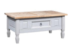 Solid Pine Wood Coffee Table 100 x 60 x 45 cm - Gray
