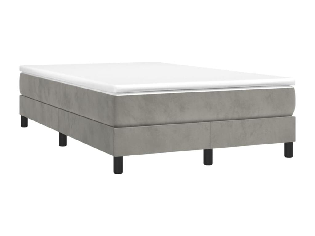 Velvet Slatted Bed Base 120 x 200 cm - Gray - 562222