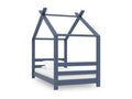 Solid Pine Wood Bed Frame 70 x 140 cm - Gray
