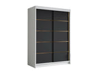 Wardrobe 200 x 120 x 58 cm - Black