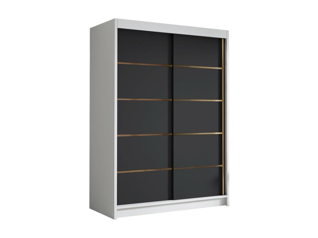 Wardrobe 200 x 120 x 58 cm - Black