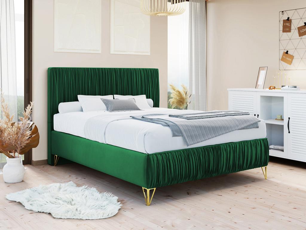 Slatted Bed Base 120 x 209 x 120 cm - Green