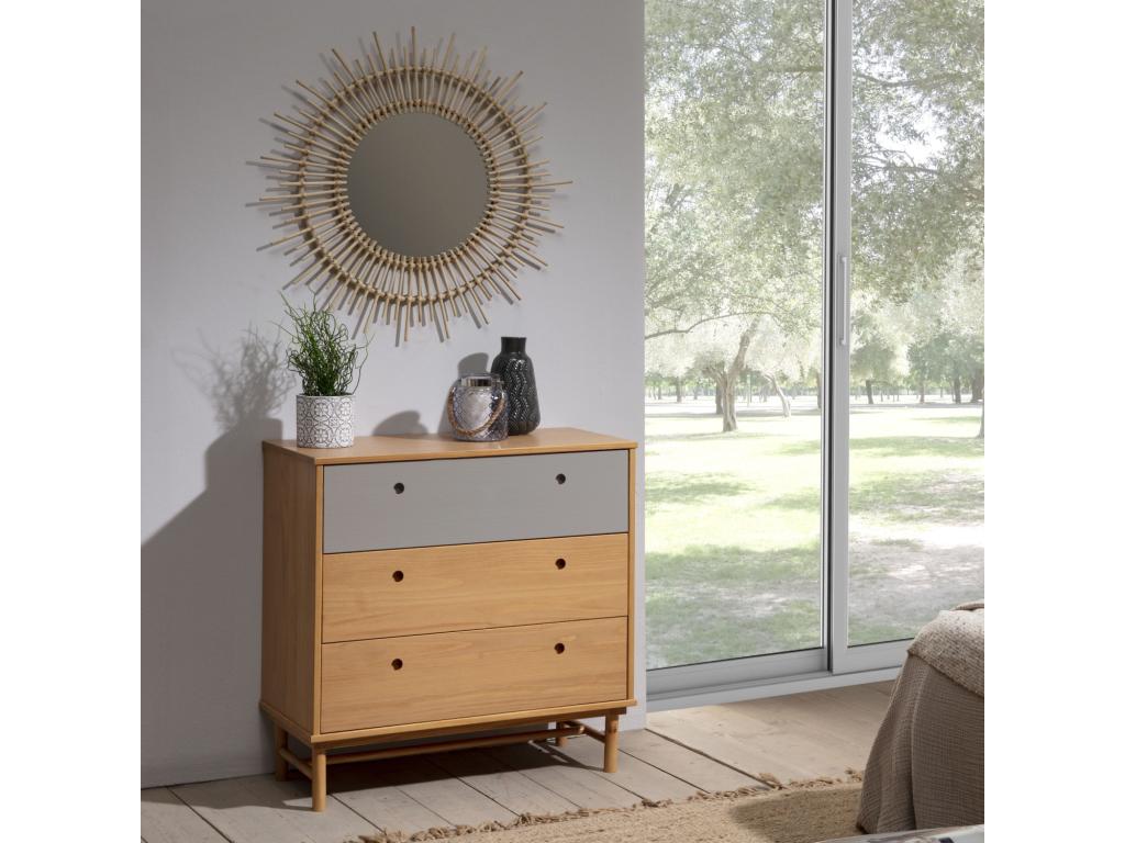 Solid Wood Dresser - Brown