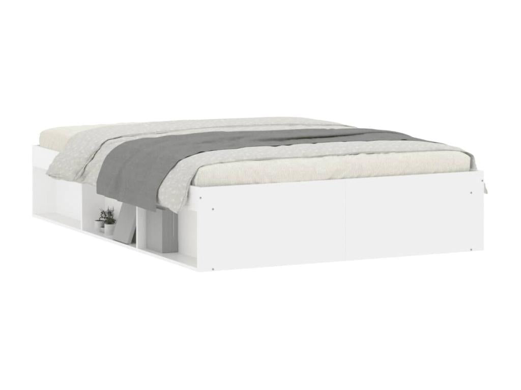 Bed Frame 135 x 190 cm - White