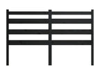Solid Pine Wood Headboard 156 x 4 x 100 cm - Black