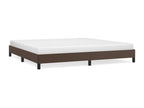 Faux Leather Bed Frame 200 x 200 cm - Brown