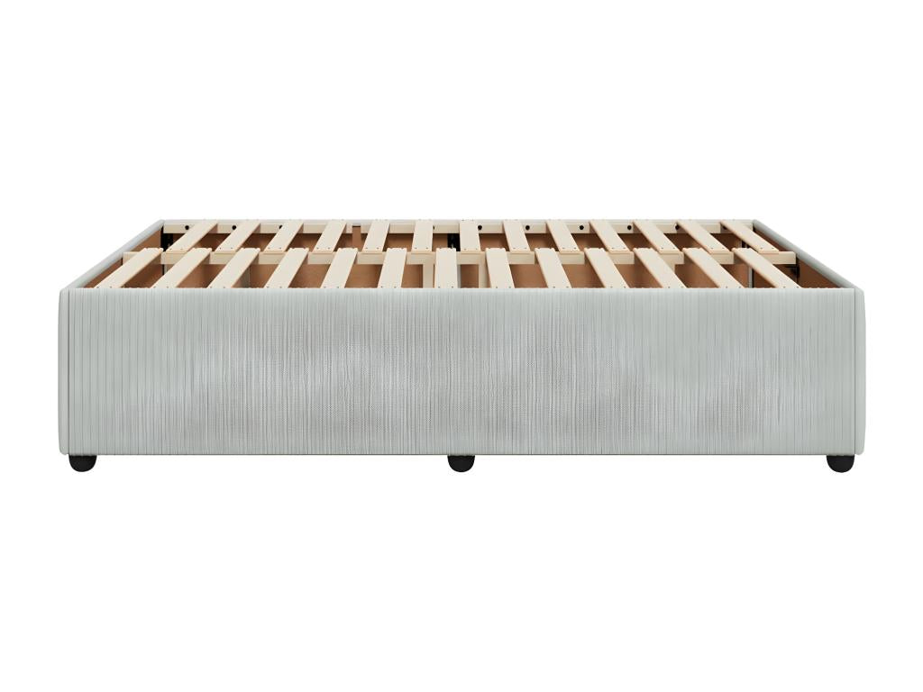 Velvet Bed Frame 140 x 190 cm - Gray