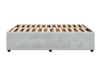 Velvet Bed Frame 140 x 190 cm - Gray