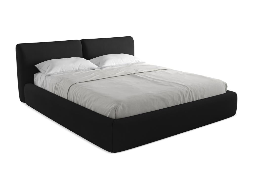 Fabric Storage Bed 180 x 200 - Black