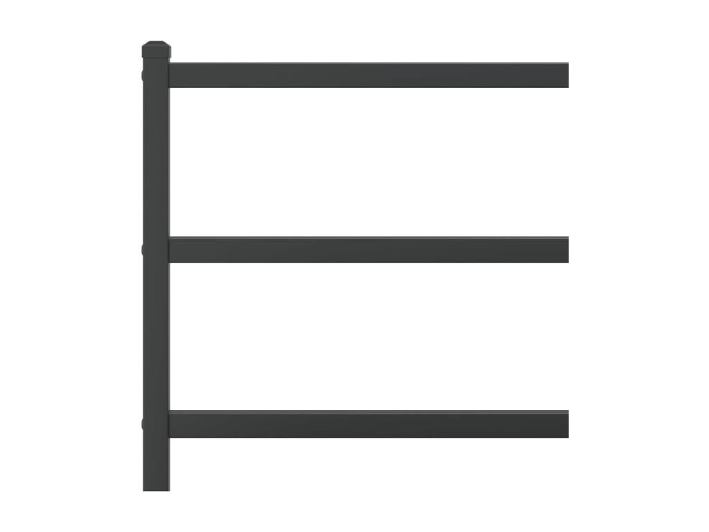 Metal Bed Frame 120 x 190 cm - Black