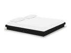Solid Wood Bed Frame 200 x 200 cm - Black