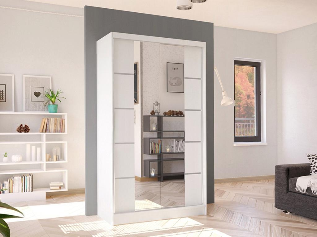 Wardrobe 200 x 100 x 58 cm - White