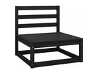 Solid Pine Wood Outdoor Patio Set - Black - 838726