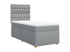 Fabric Slatted Bed Base 90 x 200 cm - Gray - 184239