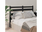 Solid Pine Wood Headboard 156 x 4 x 100 cm - Black