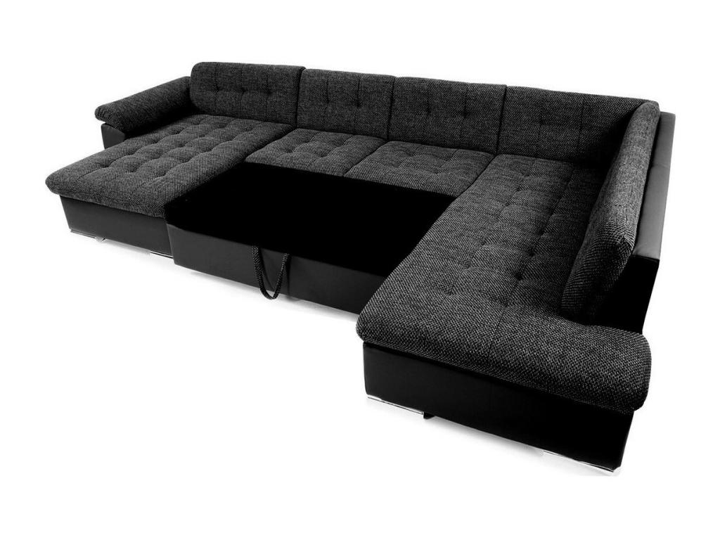 Sectional Sofa 348 x 205 x 76 cm - Green