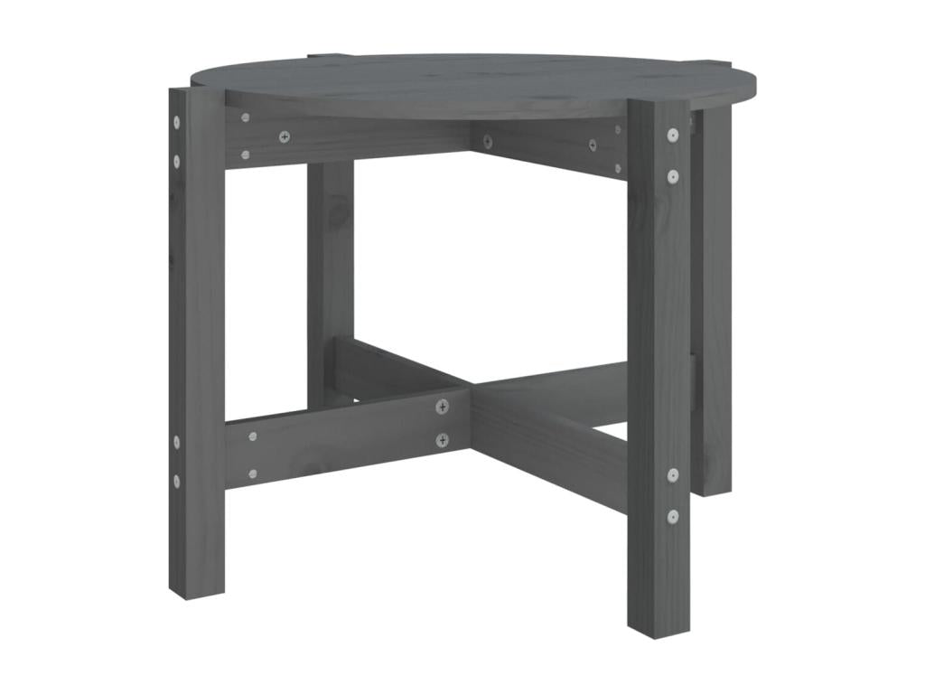 Solid Pine Wood Coffee Table - Gray