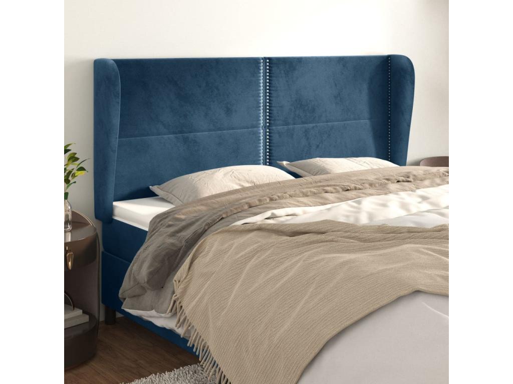 Velvet Headboard - Blue