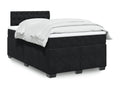 Velvet Slatted Bed Base 120 x 190 cm - Black
