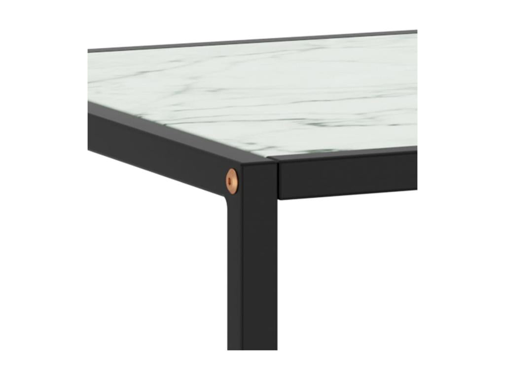 Marble Coffee Table 90 x 90 x 50 cm - Black