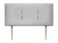 Faux Leather Headboard 110 x 105 cm - Light Gray