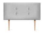 Faux Leather Headboard 110 x 105 cm - Light Gray