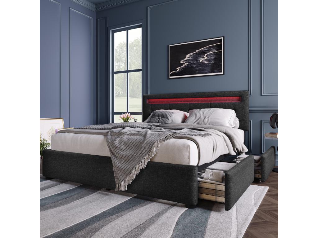 Headboard 140 x 200 cm - Black