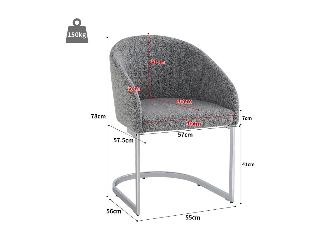 Fabric Home Furniture - Gray-Chair