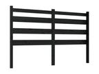 Solid Pine Wood Headboard 156 x 4 x 100 cm - Black