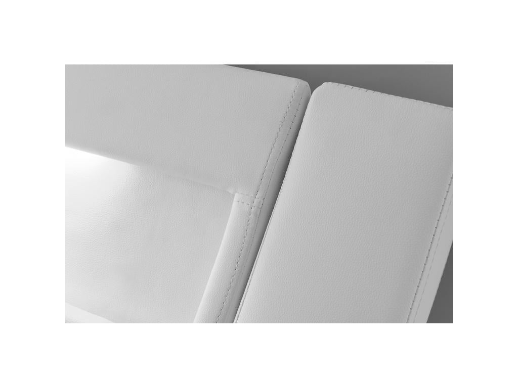 Faux Leather Bed Frame 160 x 200 cm - White