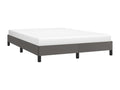 Faux Leather Bed Frame 140 x 190 cm - Gray
