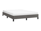 Faux Leather Bed Frame 140 x 190 cm - Gray