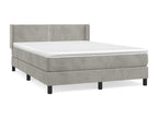 Velvet Slatted Bed Base 140 x 190 cm - Gray - 508934