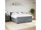 Velvet Slatted Bed Base 180 x 200 cm - Gray