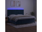 Velvet Slatted Bed Base 200 x 200 cm - Blue