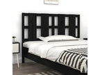 Solid Pine Wood Headboard 125.5 x 4 x 100 cm - Black