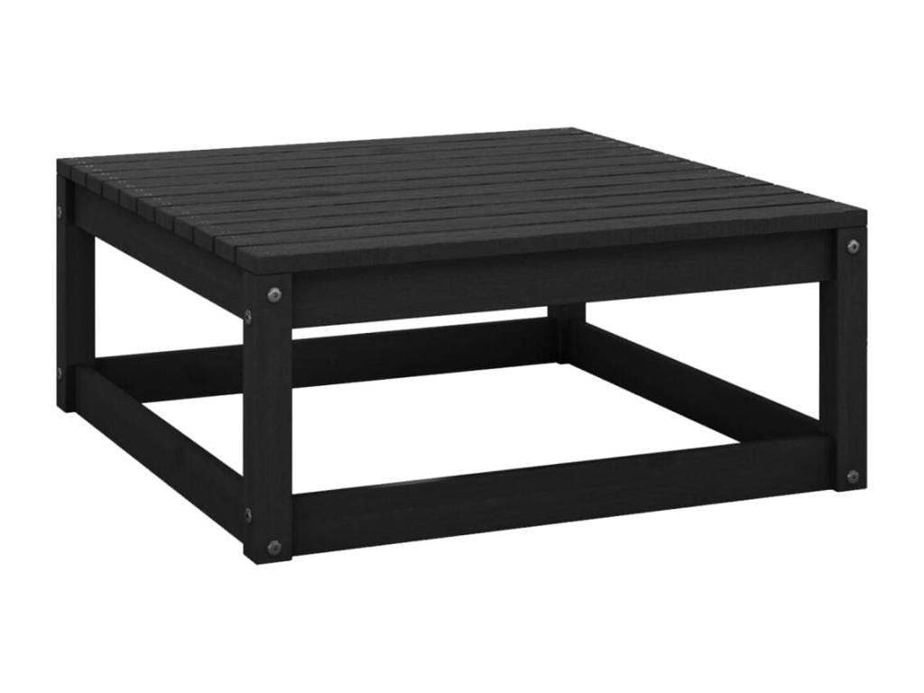 Solid Pine Wood Outdoor Patio Set - Black - 739153