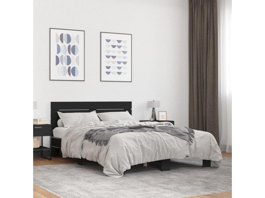 Metal Bed Frame 120 x 190 - Black