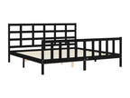 Solid Wood Headboard 200 x 200 - Black