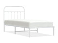Metal Headboard 90 x 190 cm - White
