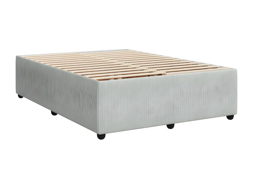 Velvet Bed Frame 140 x 190 cm - Gray
