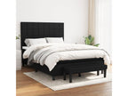 Fabric Slatted Bed Base 140 x 190 - Black