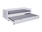 Solid Pine Wood Trundle Bed 90 x 200 cm - White