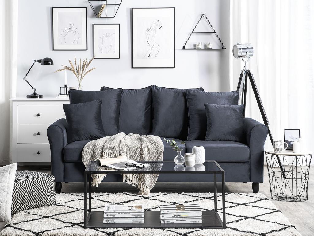 Velvet Sofa - Gray - 371020