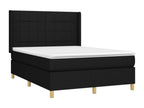 Fabric Slatted Bed Base 140 x 200 cm - Black