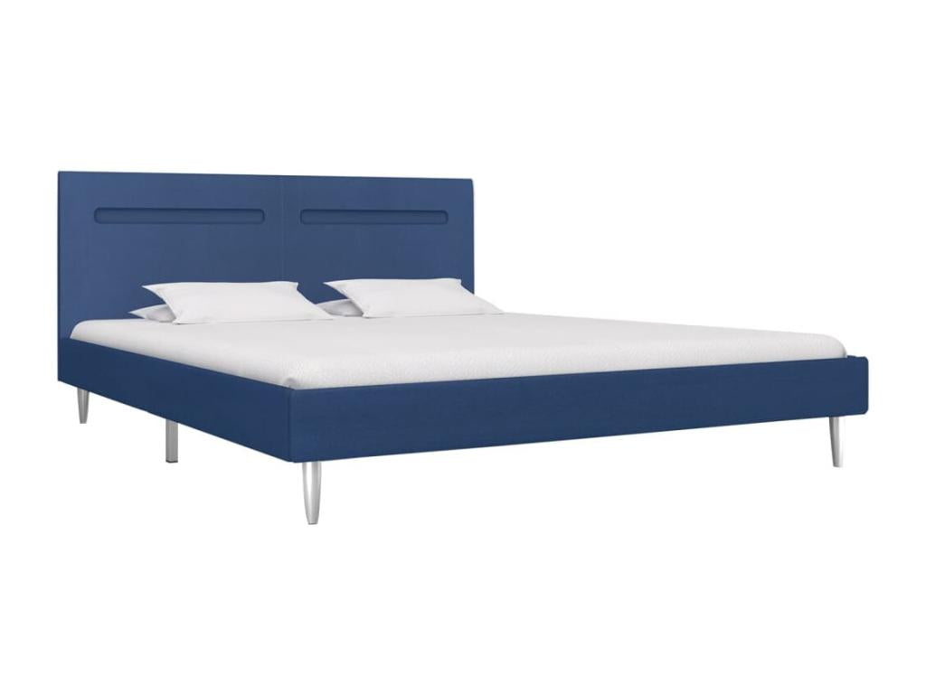Fabric Bed Frame 180 x 200 cm - Blue