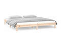 Solid Wood Bed Frame 150 x 200 cm - Brown