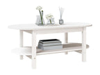 Solid Pine Wood Coffee Table - White