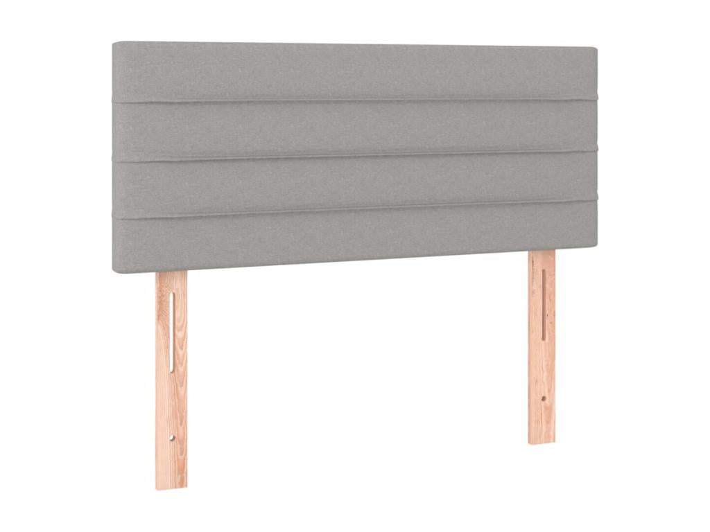 Fabric Slatted Bed Base 90 x 190 cm - Light Gray