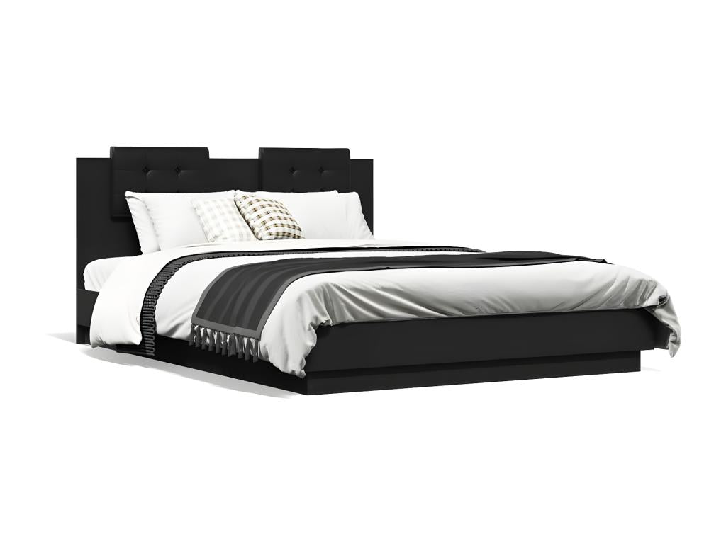 Bed Frame 140 x 200 cm - Black